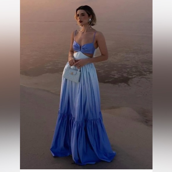 Gown in blue ombré - Picture 3 of 11